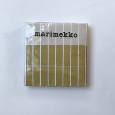 MARIMEKKO PAPIEREN SERVET - GROOT - TIILISKIVI RAITA GOLD