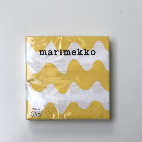 MARIMEKKO PAPER NAPKIN - LARGE - LOKKI LIGHT YELLOW