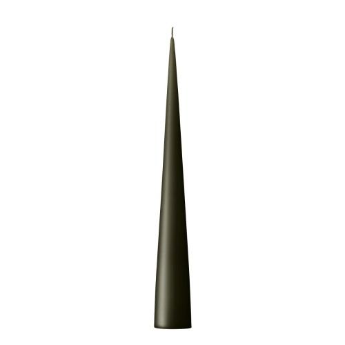 CONE CANDLE -S- OLIVE GREEN DARK