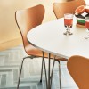 SUPER ELLIPTICAL B613 TABLE - WHITE LAMINATE/CHROME