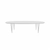 SUPER ELLIPTICAL B617 TABLE - WHITE LAMINATE/CHROME