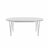 SUPER ELLIPTICAL B619 TABLE - WHITE LAMINATE/CHROME
