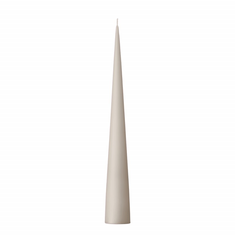 CONE CANDLE -M-LINEN GREY