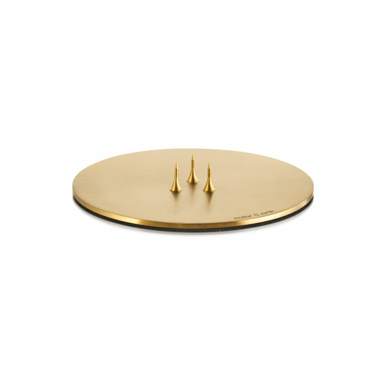 CANDLE PLATE - S - MATT BRASS