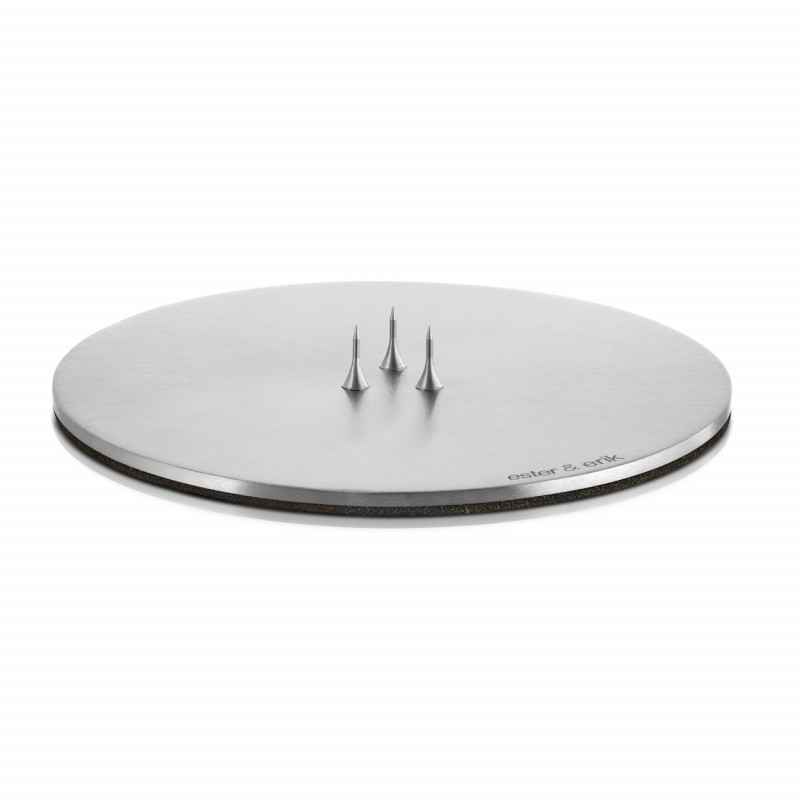 CANDLE PLATE - MAT SILVER