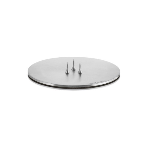 CANDLE PLATE - S - MAT SILVER