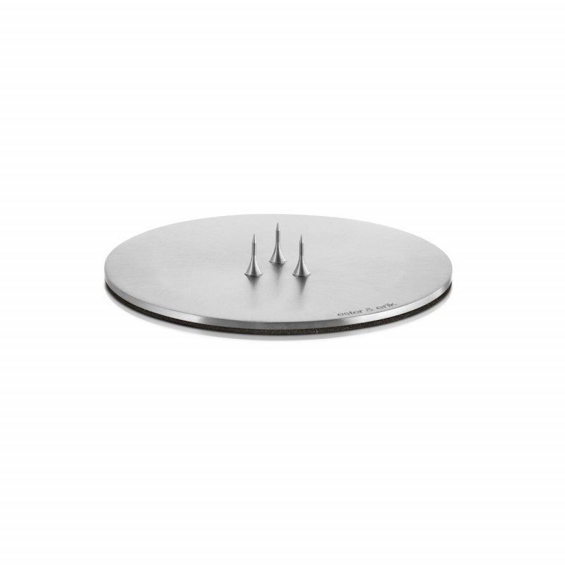 CANDLE PLATE - S - MAT SILVER