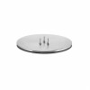 CANDLE PLATE - S - MAT SILVER