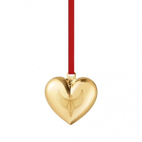 CHRISTMAS HEART 2024 - GOLD PLATED BRASS