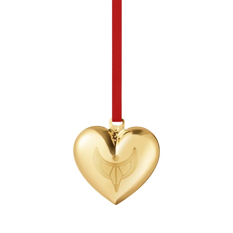 CHRISTMAS HEART 2024 - GOLD PLATED BRASS