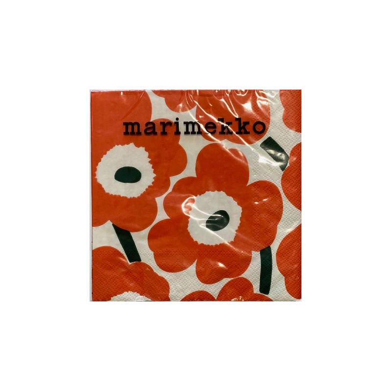 MARIMEKKO PAPIEREN SERVET - GROOT - UNIKKO ORANJE GROEN