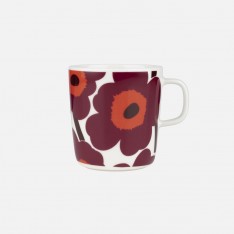 OIVA/UNIKKO MUKI KOFFIEKOP 4DL WIT/BORDEAUX/ROOD