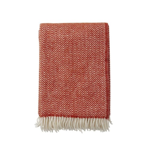 CHEVRON PLAID 130X200CM RUBY RED