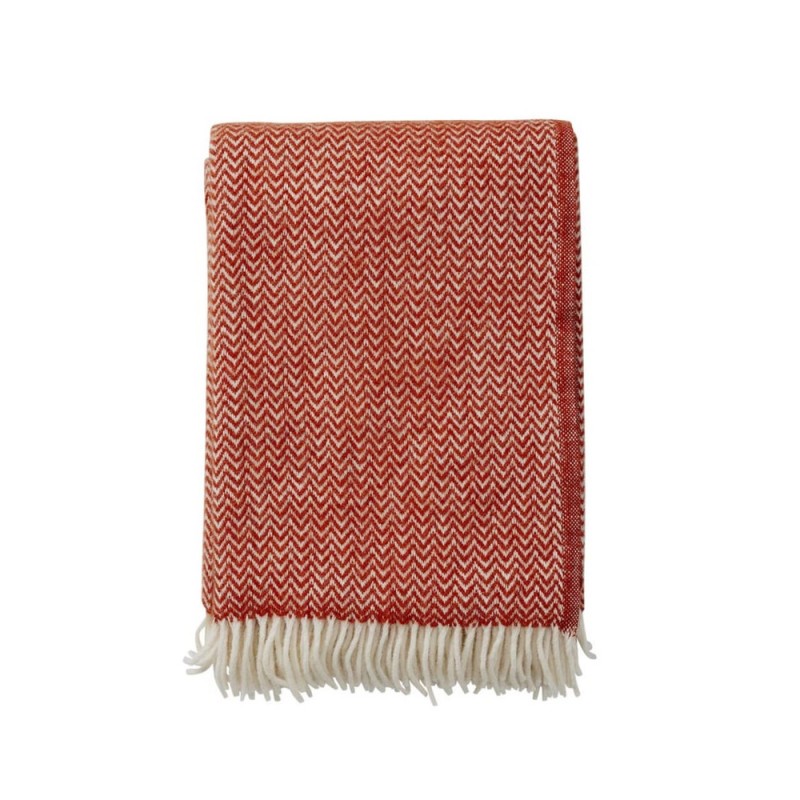 CHEVRON PLAID 130X200CM RUBY RED