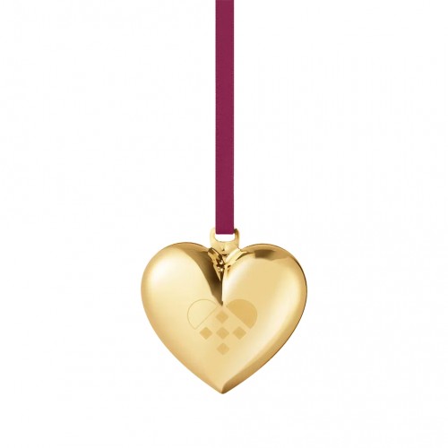 CHRISTMAS HEART 2025 - GOLD PLATED BRASS