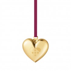 CHRISTMAS HEART 2025 - GOLD PLATED BRASS