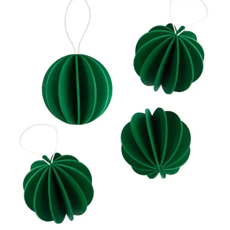 LOVI BAUBLES 6CM - 4/pack DARK GREEN