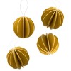 LOVI KERSTBALLEN 6CM - 4/pakket HONING GEEL