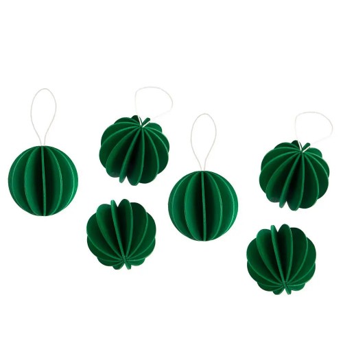 LOVI BAUBLES 4CM - 6/pack DARK GREEN
