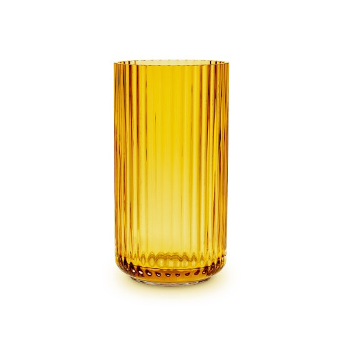 LYNGBY VASE 20.5CM AMBER