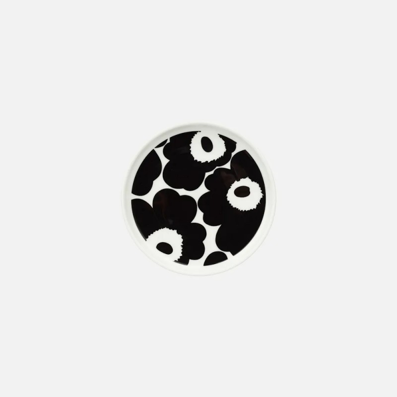 OIVA/UNIKKO PLATE 13,5CM BLACK/WHITE
