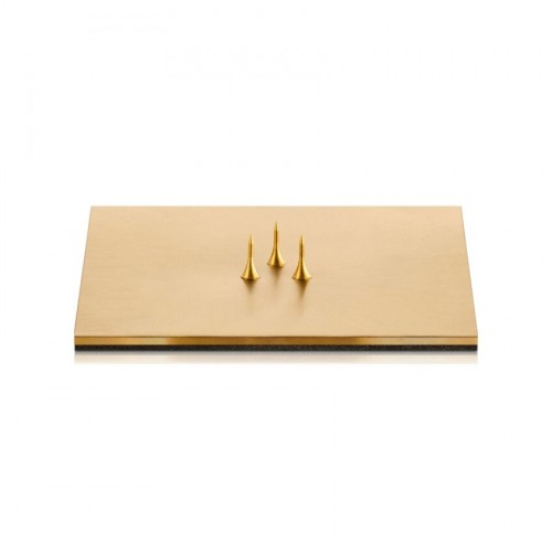 CANDLE PLATE SQUAIRE - MATT BRASS