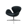 SWAN CHAIR CUIR CLASSIQUE NOIR