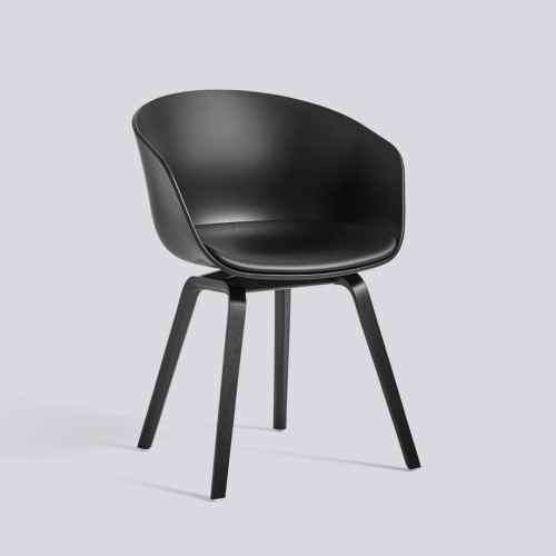AAC 22 CHAIR FRONT LEATHER BLACK