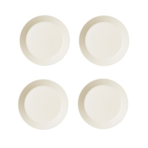 TEEMA PLATE 21CM SET- 4 PCS WHITE