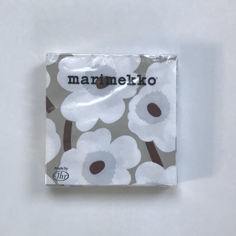 MARIMEKKO PAPIEREN SERVET - GROOT - UNIKKO WIT LINNEN