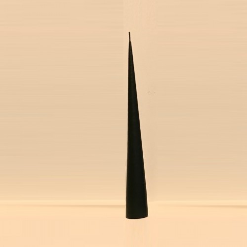 CONE CANDLE -M- OLIVE GREEN DARK