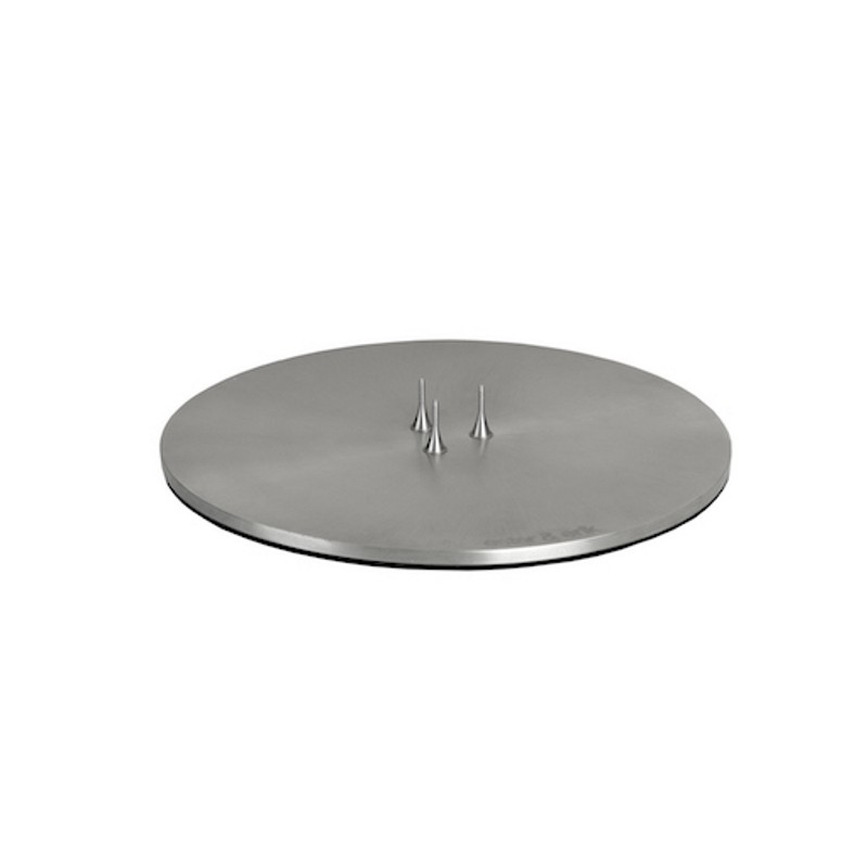 CANDLE PLATE - SHINY SILVER