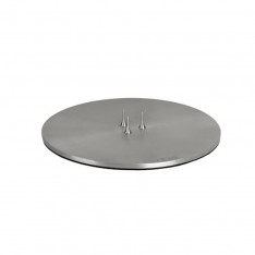 CANDLE PLATE - SHINY SILVER